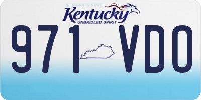 KY license plate 971VDO