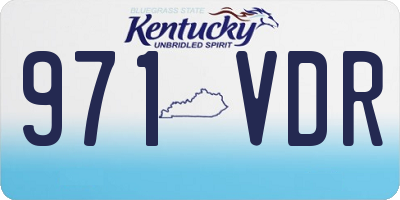 KY license plate 971VDR