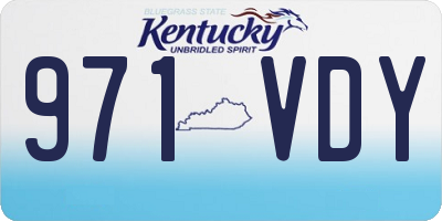 KY license plate 971VDY