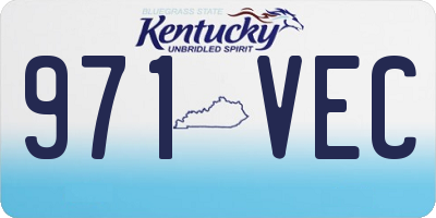 KY license plate 971VEC