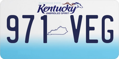 KY license plate 971VEG