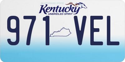 KY license plate 971VEL