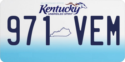 KY license plate 971VEM