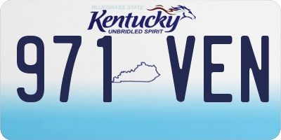 KY license plate 971VEN
