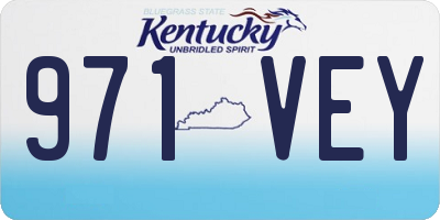 KY license plate 971VEY