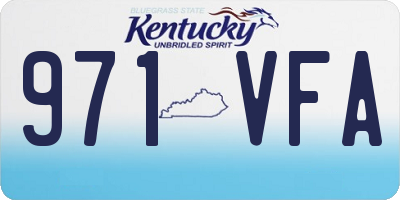KY license plate 971VFA