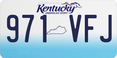 KY license plate 971VFJ