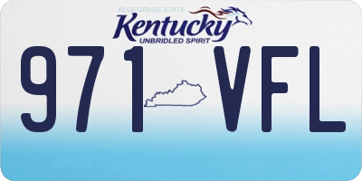 KY license plate 971VFL