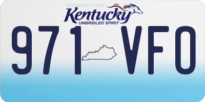 KY license plate 971VFO