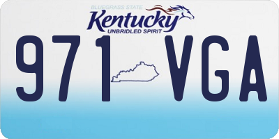 KY license plate 971VGA