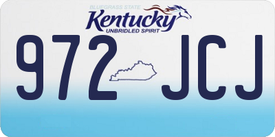 KY license plate 972JCJ