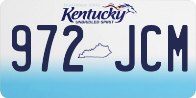 KY license plate 972JCM