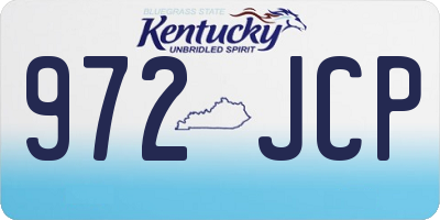 KY license plate 972JCP