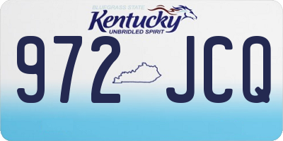 KY license plate 972JCQ