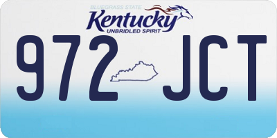 KY license plate 972JCT