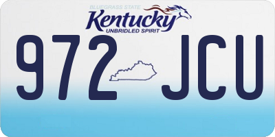 KY license plate 972JCU