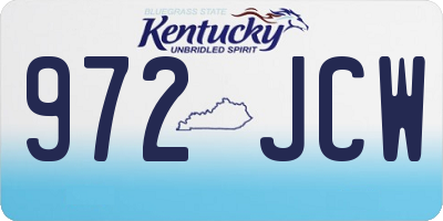 KY license plate 972JCW