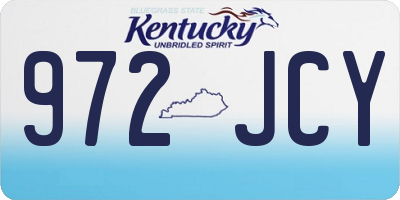 KY license plate 972JCY