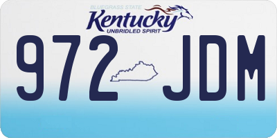 KY license plate 972JDM