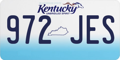 KY license plate 972JES