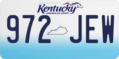 KY license plate 972JEW