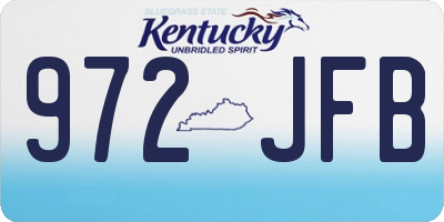 KY license plate 972JFB