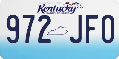 KY license plate 972JFO