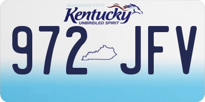 KY license plate 972JFV