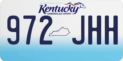 KY license plate 972JHH