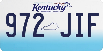 KY license plate 972JIF