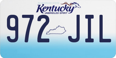 KY license plate 972JIL