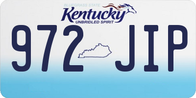 KY license plate 972JIP