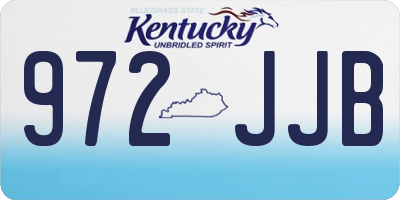 KY license plate 972JJB