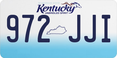 KY license plate 972JJI