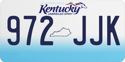 KY license plate 972JJK