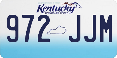 KY license plate 972JJM
