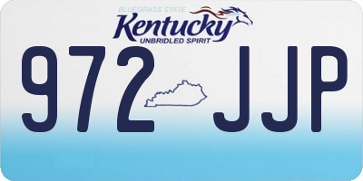 KY license plate 972JJP