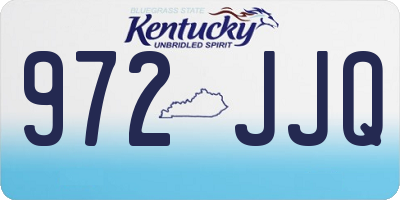 KY license plate 972JJQ