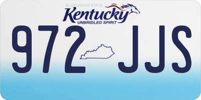 KY license plate 972JJS