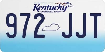 KY license plate 972JJT
