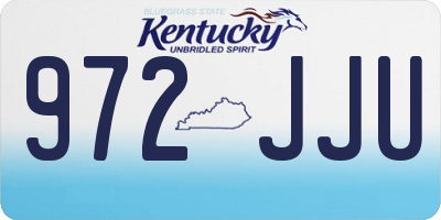 KY license plate 972JJU