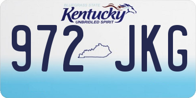 KY license plate 972JKG