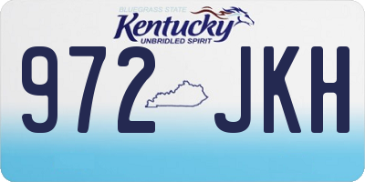 KY license plate 972JKH