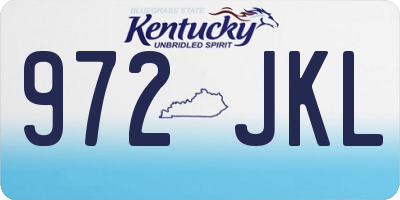 KY license plate 972JKL
