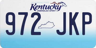 KY license plate 972JKP