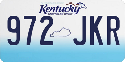 KY license plate 972JKR