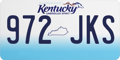 KY license plate 972JKS