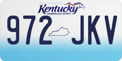 KY license plate 972JKV