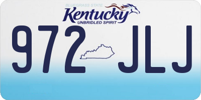 KY license plate 972JLJ