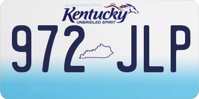 KY license plate 972JLP